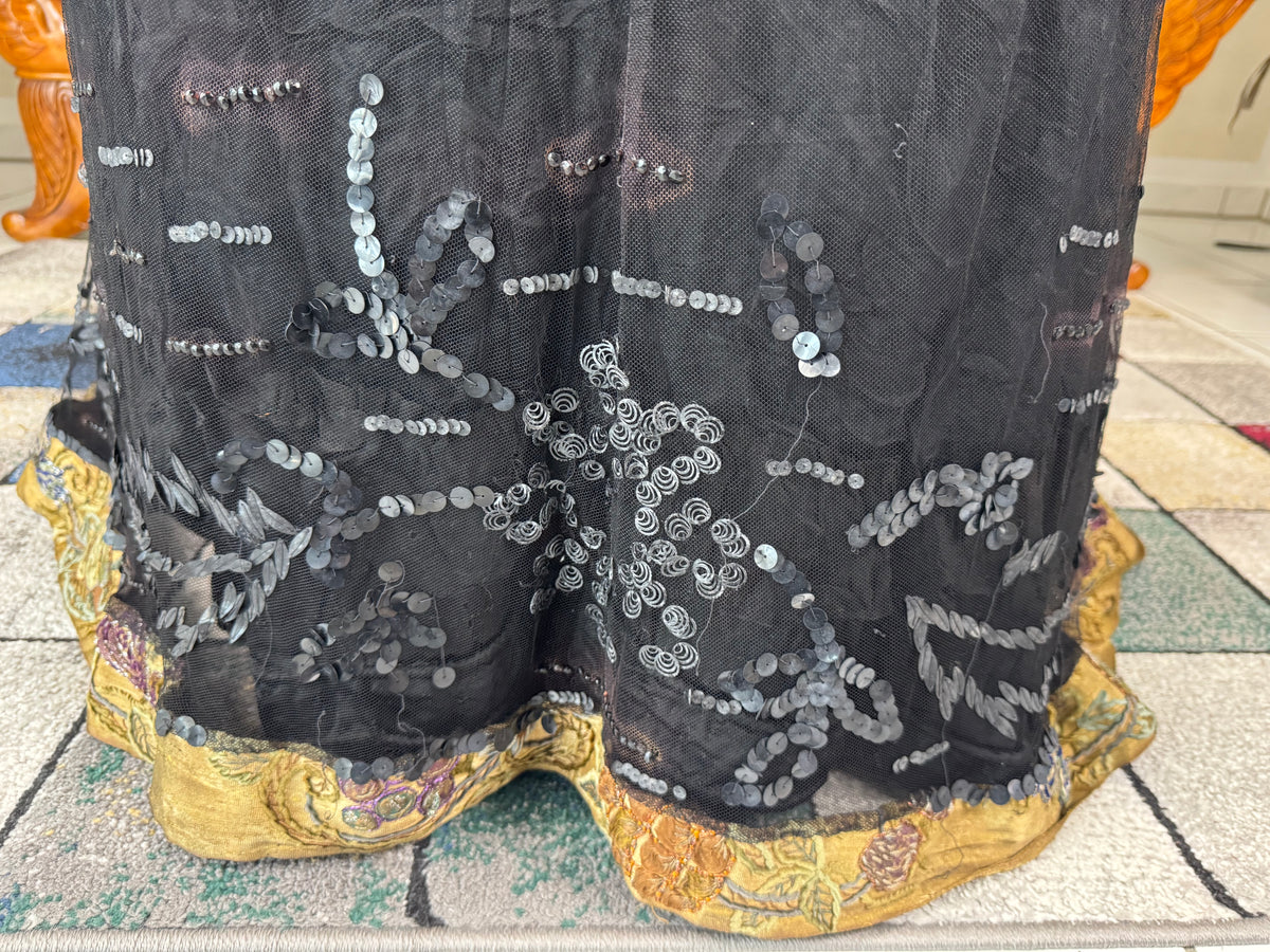 Antikes edwardianisches Abendkleid ca. 1906 – Seide, Spitze, Tüll & Brokat aus England