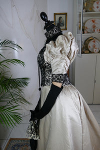 Victorianisches Abendkleid, ca. 1893 – Originaler Antik-Abendkleid aus den 1890er Jahren