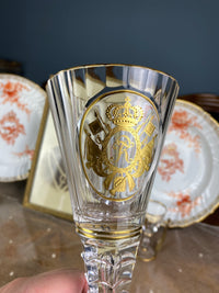 Red Wine Glass, Gräflich Schaffgotsch's Josephinenhütte, Kaiser Wilhelm II, ca. 1912