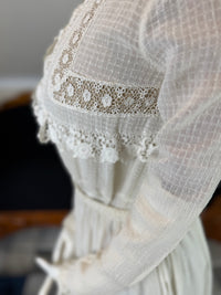 Antikes Crêpe-Baumwollkleid, ca. 1914