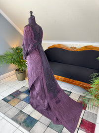 Rare 1911 Edwardian Half‑Mourning Dress by Kate Riley