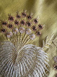 Antiker Regency-Schal mit Stickerei der Federn des Prinzen von Wales, ca. 1805