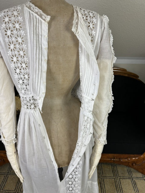 Antikes Baumwoll-Dessous-Sommerkleid, Amerika, ca. 1913