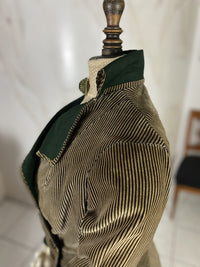 Antikes Edwardianisches Spazierkleid ca. 1912 – Gestreifte Mode des frühen 20. Jahrhunderts