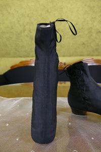 Schwarze Stiefel mit seitlicher Schnürung, Bürgerkriegszeit, ca. 1860–1865