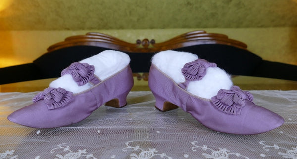 Antique Lilac Leather Evening Shoes by OPPERMANN, Berlin, ca. 1867–1870