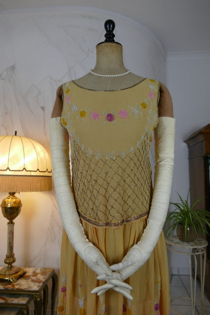 Antique Silk Beaded Cocktail Dress, ca. 1926