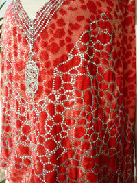 Vintage red dévoré velvet dress, Paris, ca. 1926 