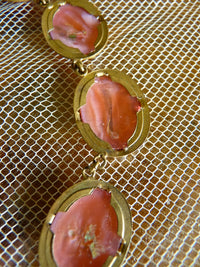 Schillernde Art Deco Halskette aus Kunstglas, 1920er