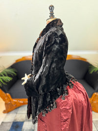 Antiker viktorianischer Dolman aus Samt, ca. 1880