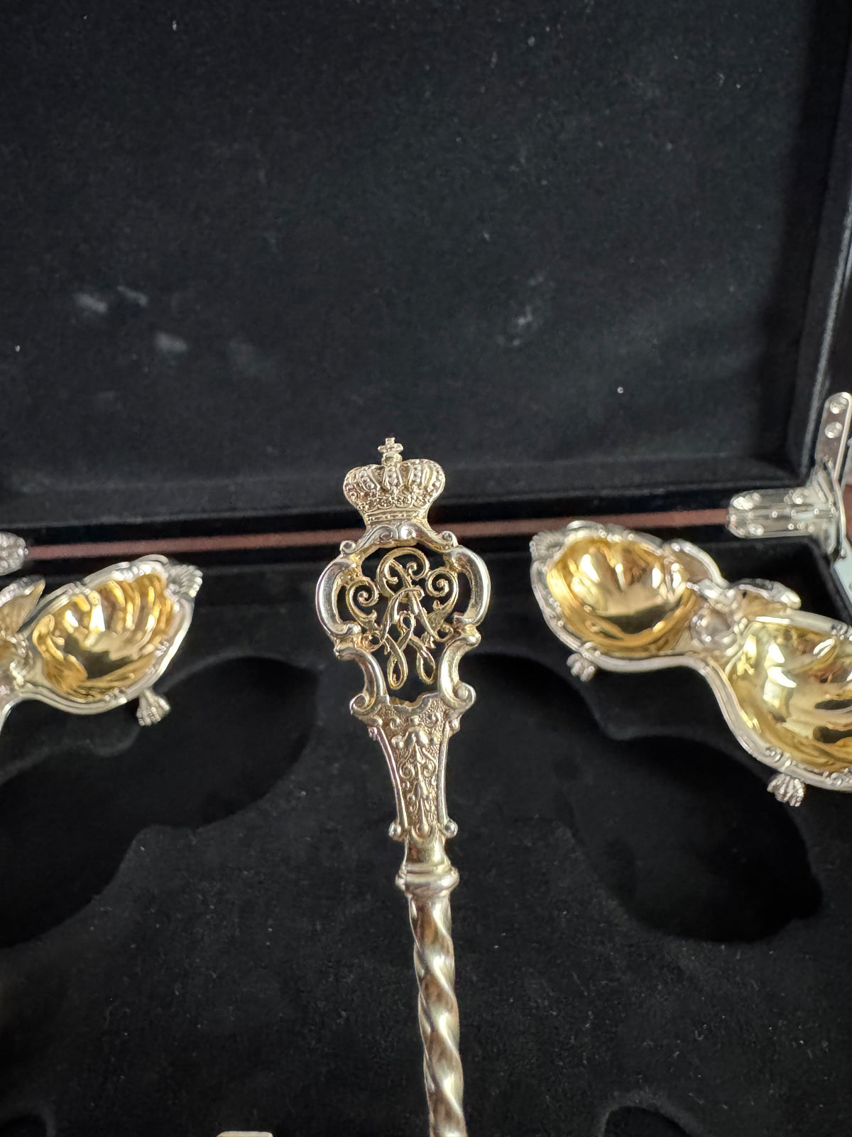 SY & Wagner Silver Salt Cellars – Prince Wilhelm, Emperor Wilhelm II, ca. 1880