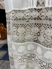 Antikes edwardianisches Teekleid aus Leinen, ca. 1906
