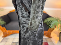 Edwardian ca. 1904 Langer schwarzer Mantel aus künstlichem Biberfell – Victor Tailoring Co., Chicago