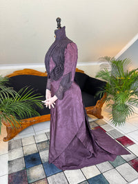Rare 1911 Edwardian Half‑Mourning Dress by Kate Riley