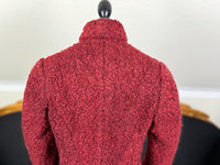 Viktorianische rote Wolljacke, ca. 1888