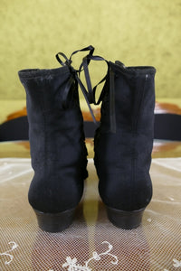 Schwarze Stiefel mit seitlicher Schnürung, Bürgerkriegszeit, ca. 1860–1865
