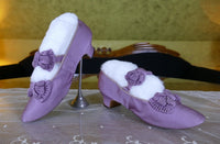 Antique Lilac Leather Evening Shoes by OPPERMANN, Berlin, ca. 1867–1870