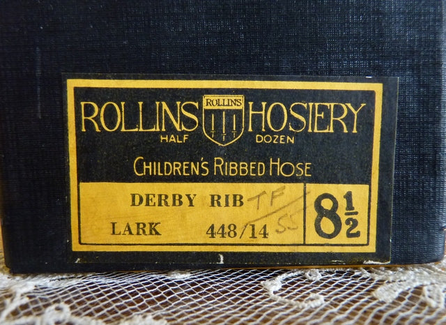 ROLLINS HOSIERY Antike gerippte Strümpfe, 1920er Jahre