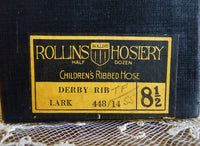 ROLLINS HOSIERY Antike gerippte Strümpfe, 1920er Jahre