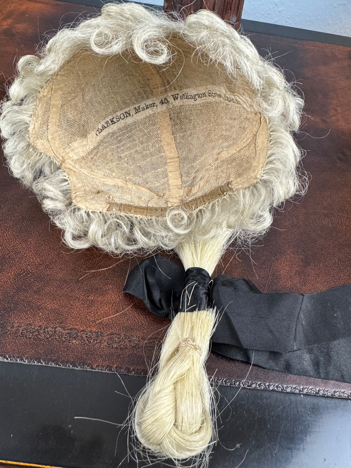 Victorian Theatrical Horsehair Wig, London ca. 1890 – Clarkson Maker, Wellington Street