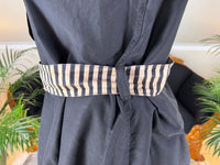 Early 20th‑century bathing costume, striped cotton, good condition