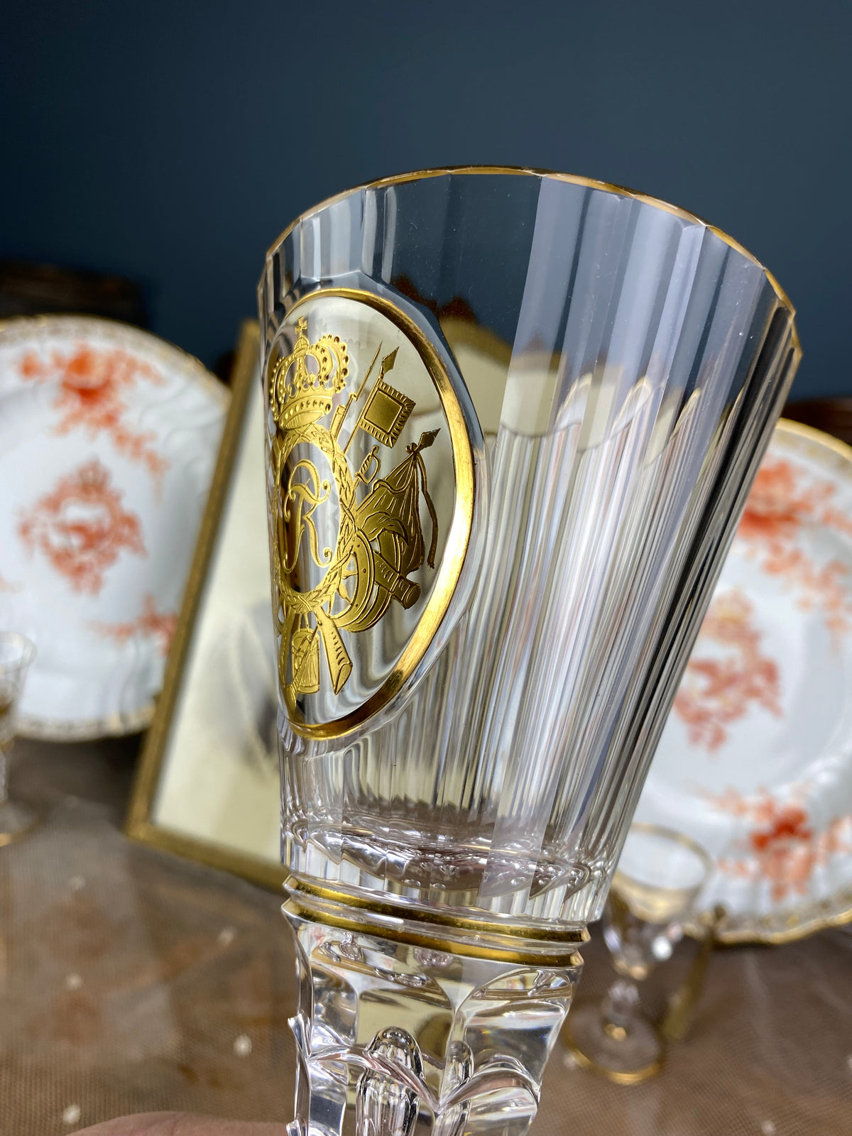 Red Wine Glass, Gräflich Schaffgotsch's Josephinenhütte, Kaiser Wilhelm II, ca. 1912