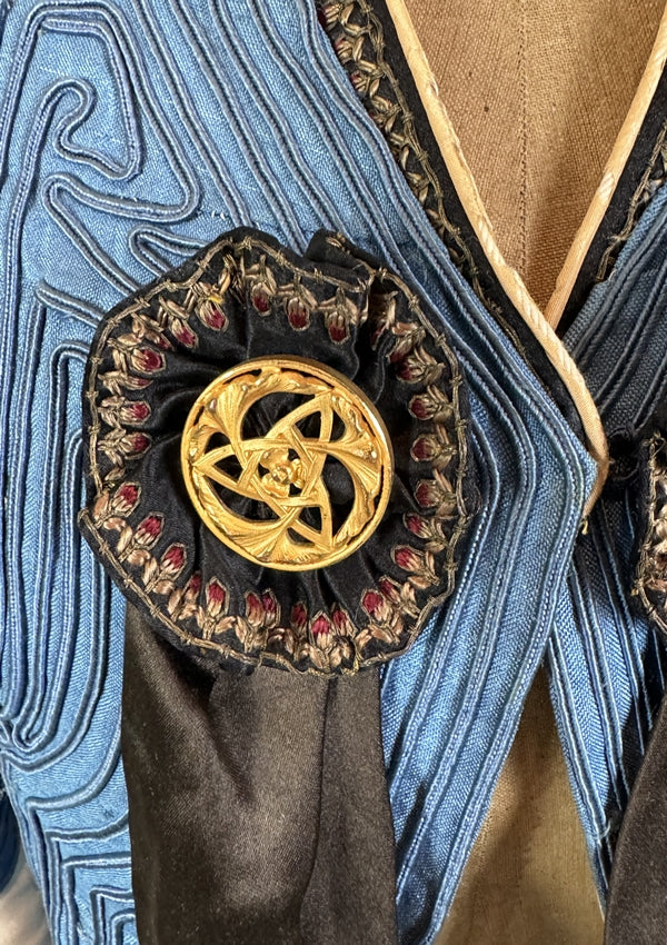 Antike blaue Edwardianische Jacke, ca. 1910 - Jugendstilmode