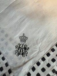 Royal antique mourning handkerchief collection c.1900 – 19 lace handkerchiefs with Württemberg monograms