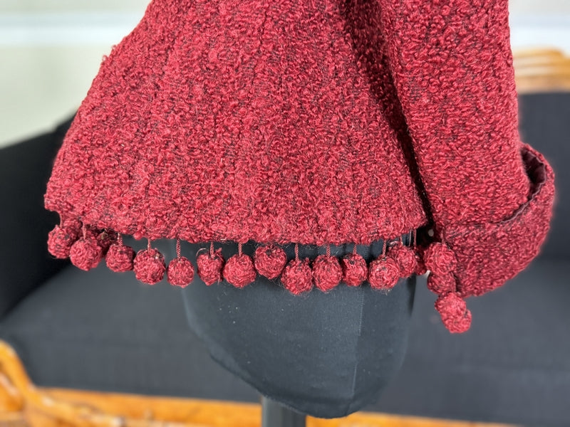 Viktorianische rote Wolljacke, ca. 1888