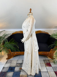 Antique Four‑Piece Edwardian Walking Dress ca. 1910 – Linen, Lace & Lady Gillman Provenance