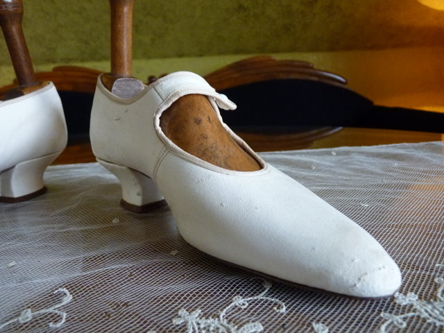 Antike Hochzeitsschuhe aus Ziegenleder, ca. 1910