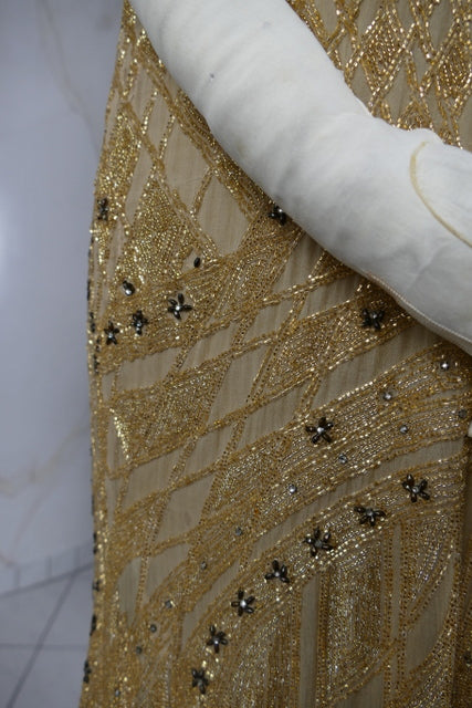 Vintage gold flapper dress 