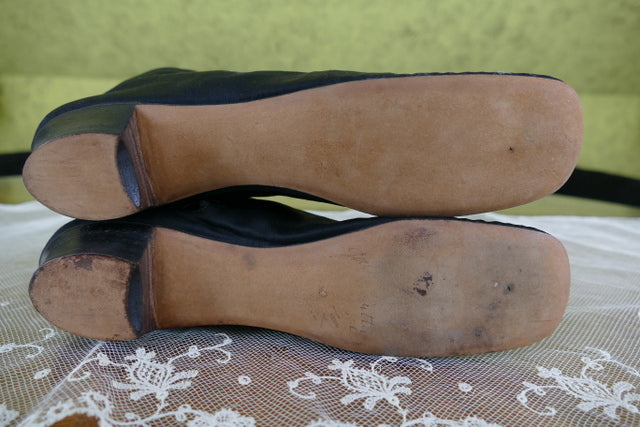 Schwarze Stiefel mit seitlicher Schnürung, Bürgerkriegszeit, ca. 1860–1865