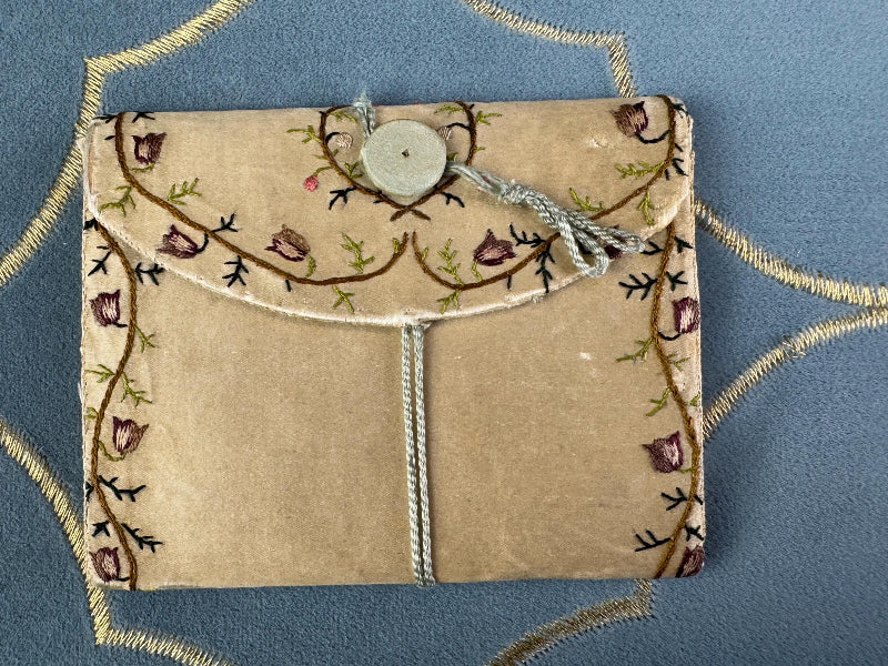 Antike Rokoko-Geldbörse aus Seide, ca. 1780