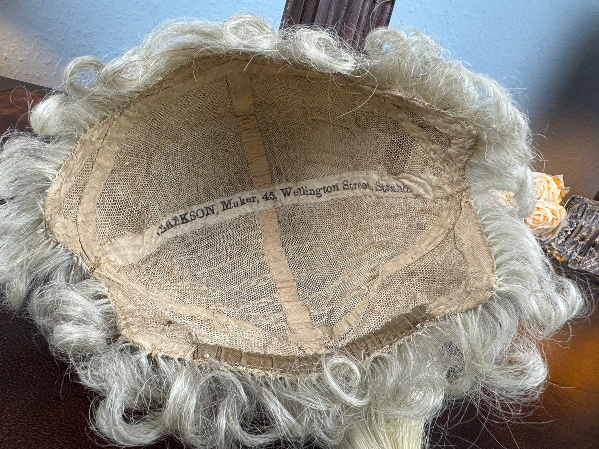 Victorian Theatrical Horsehair Wig, London ca. 1890 – Clarkson Maker, Wellington Street