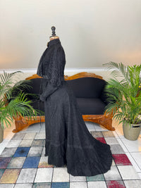 1904 black silk skirt and bodice set, very good condition