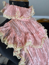 French Pink Ruffled Bust Insert, ca. 1901 – Belle Époque Lingerie