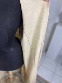 Antiker Wildseiden-Staubmantel, 1920er Jahre – Indische Stickerei & Spiegeldetails