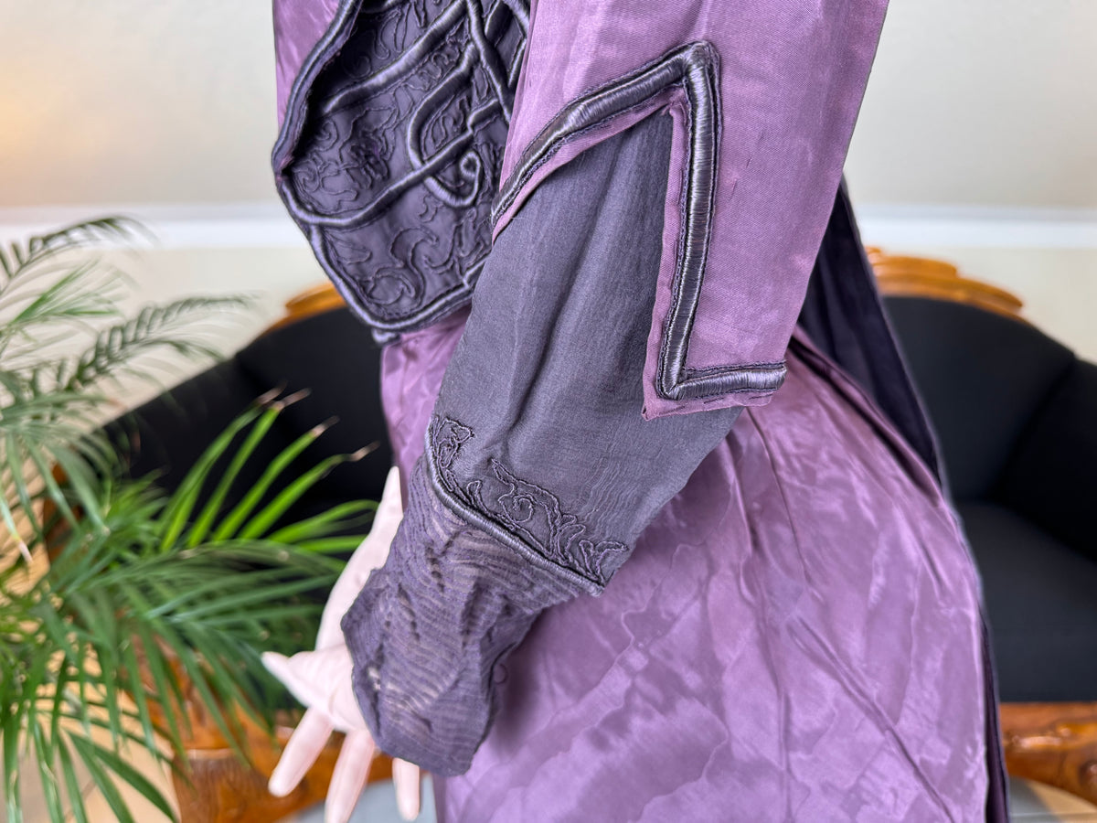 Rare 1911 Edwardian Half‑Mourning Dress by Kate Riley