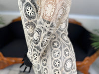 Antike Teneriffa-Spitzenjacke von 1911 – Feine Nadelspitzen-Medaillonarbeit