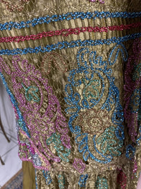 Antikes, besticktes Lamé-Abendkleid, Amerika, ca. 1926