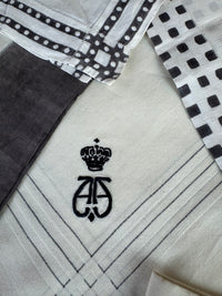 ROYAL Antiquitätensammlung von Trauer-Taschentüchern, 19 Stück mit Württemberg-Monogrammen, um 1900