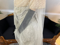 Antikes silbernes Lamé-Abendkleid aus der Titanic-Ära, ca. 1912