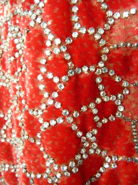 WORTH Antikes Samtkleid mit Dévoré-Muster, Paris, ca. 1926