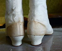 Sportliche Schnürstiefel aus Baumwollsatin, ca. 1875