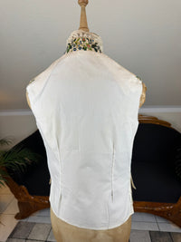 Georgian Cream Silk Embroidered Waistcoat, England ca. 1790 – Vibrant Antique Menswear