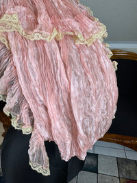 French Pink Ruffled Bust Insert, ca. 1901 – Belle Époque Lingerie