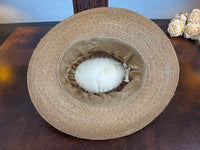 Antique Fine‑Woven French Straw Hat, ca. 1903 – Silk Band & Floral Details