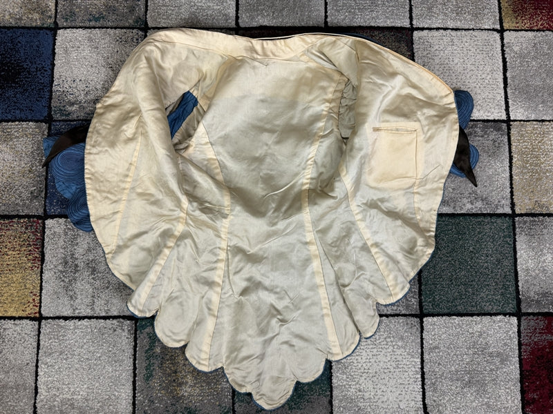 Antike blaue Edwardianische Jacke, ca. 1910 - Jugendstilmode