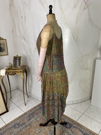 Antikes, besticktes Lamé-Abendkleid, Amerika, ca. 1926